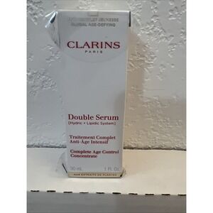 Clarins Double Serum Hydric Lipidic Complete Age Control Concentrate 1 Oz France